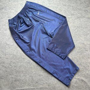Nike Tear Away Warm Up Track Pants Men XL Blue 29" Relaxed Side Snap Breakaway